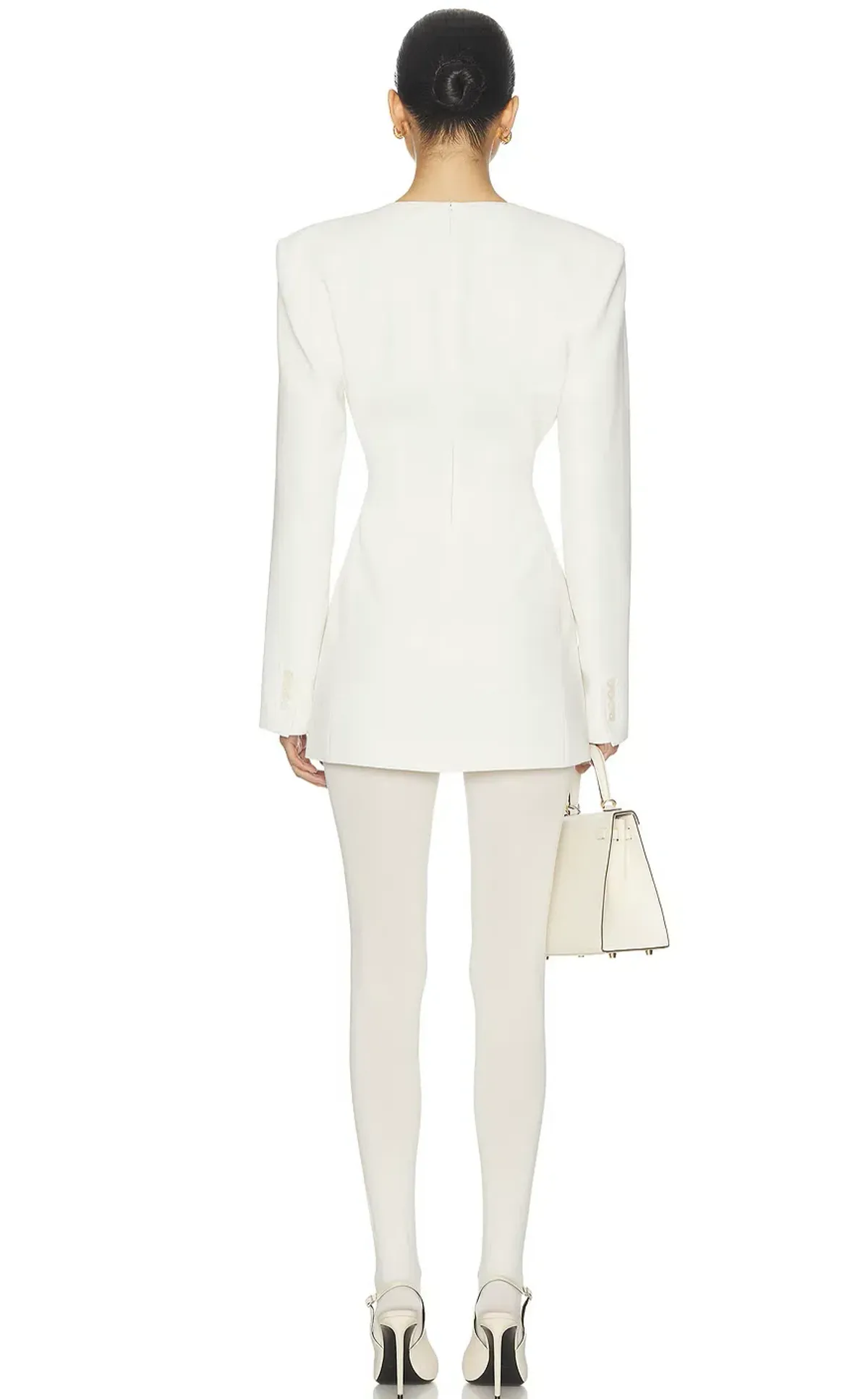 Helsa The Heavy Crepe Suit Mini Dress White Size XS / 6 - Image 3