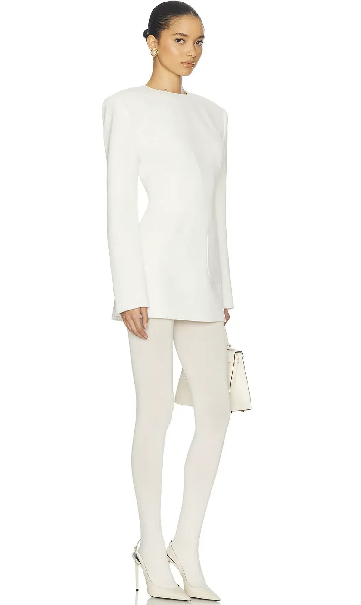 Helsa The Heavy Crepe Suit Mini Dress White Size XS / 6 - Image 2