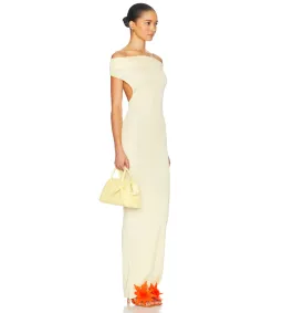 Helsa Aaliyah Maxi Knit Dress in Butter Yellow Size XS / AU 6 - 8 for rent on The Volte - image 3