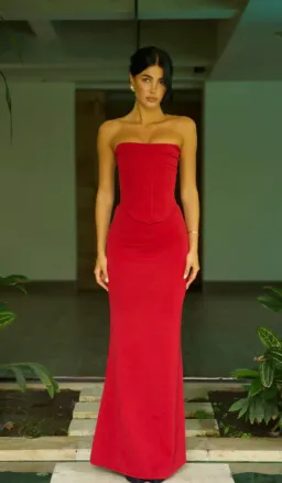 HNTR the Label Louie Gown Wine Size M/AU 10 for rent on The Volte - image 1