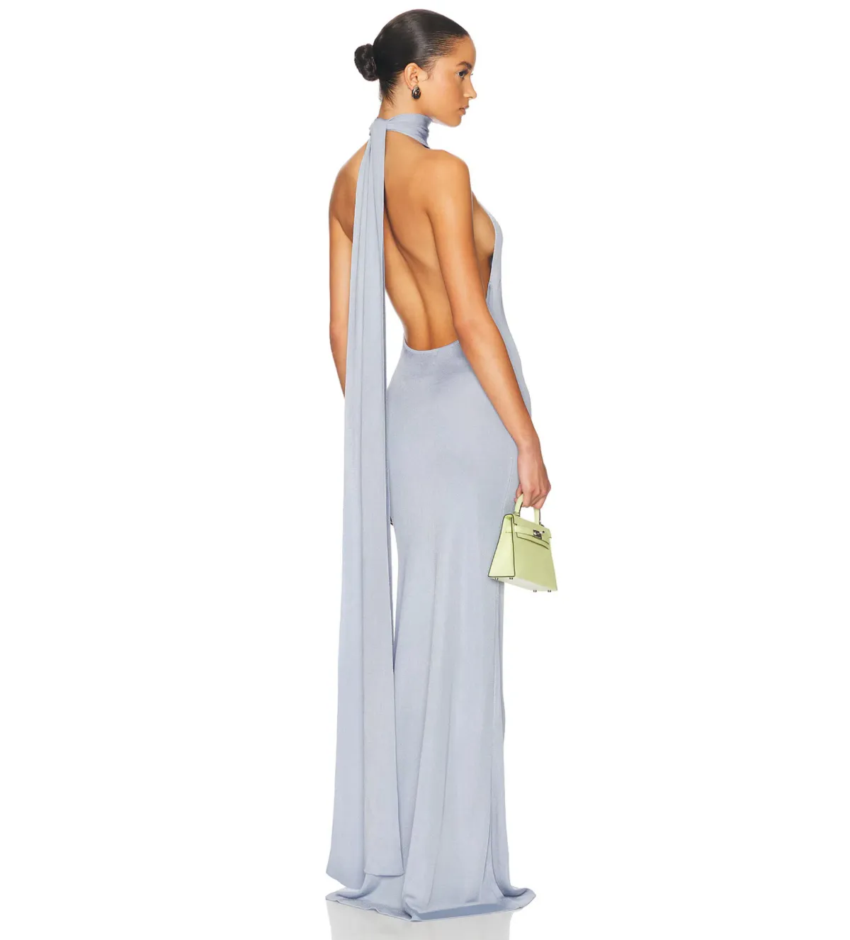 Helsa Novie Maxi Knit Dress in Sky Blue Size XS/ AU 6 - 8 - Image 2