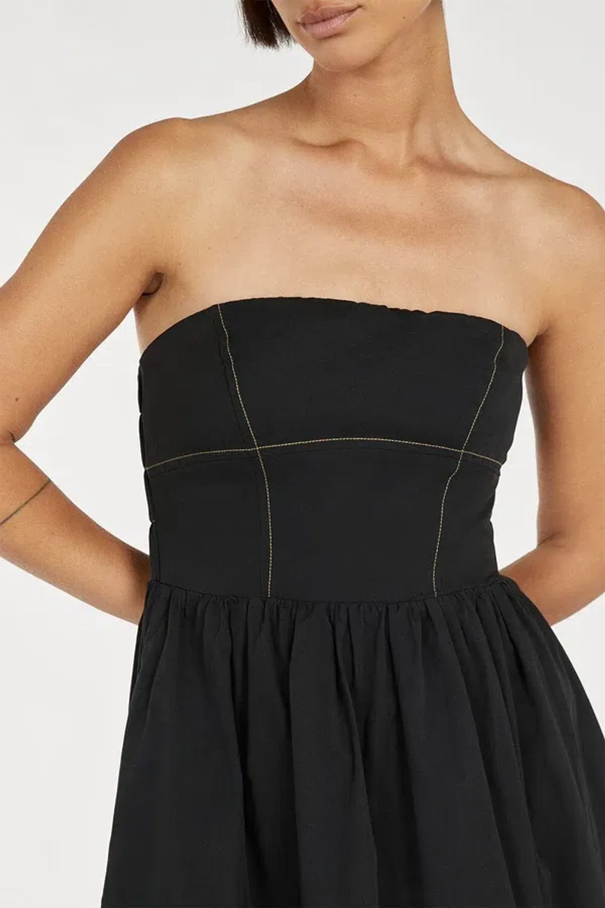 Dissh Ellidy Strapless Black Midi Dress Size 10 - Image 5