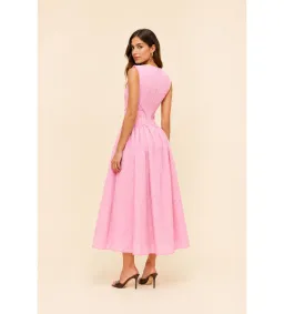 Rachel Gilbert Celia Midi Dress in Pink Size 2/AU10 for rent on The Volte - image 2