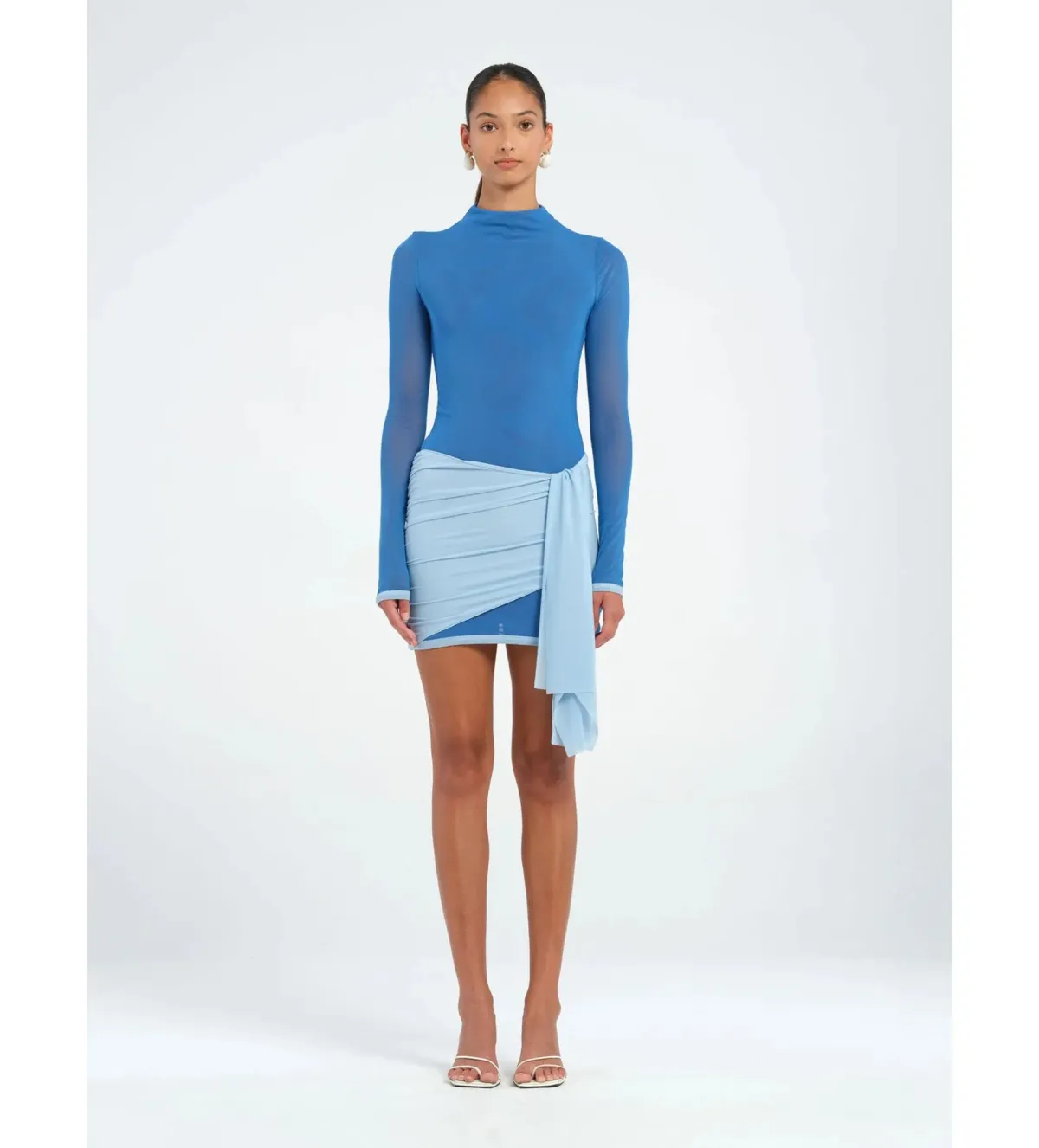 Benni Kingsley Mini Dress Blue Size AU 12 - Image 1