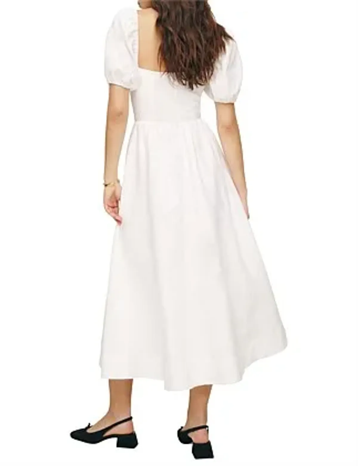 Reformation Marella Linen Midi Dress in White Size AU 6 - Image 2