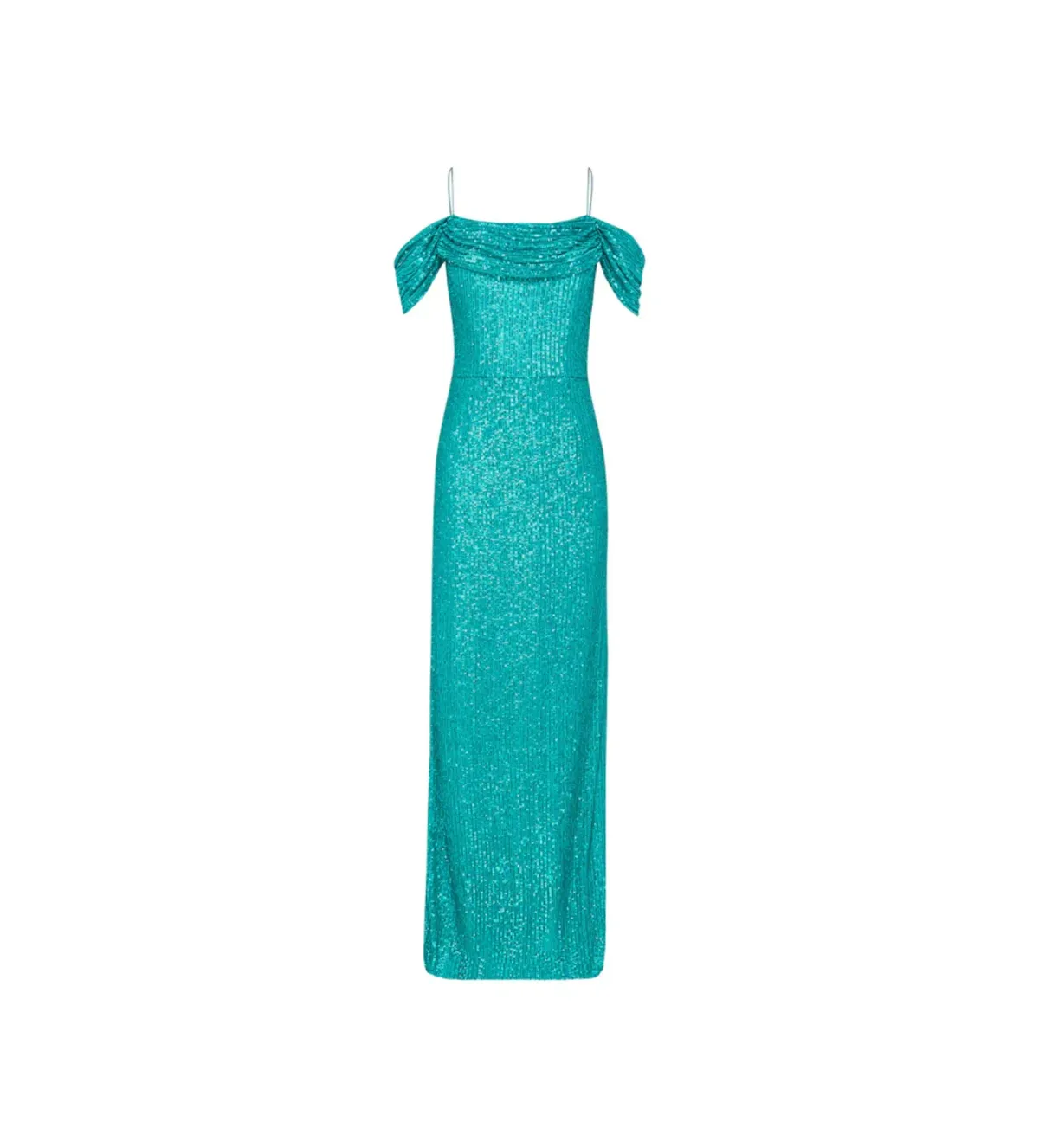 Rebecca Valance Missing Hours Sequence Gown in Green Size 6 - Image 5