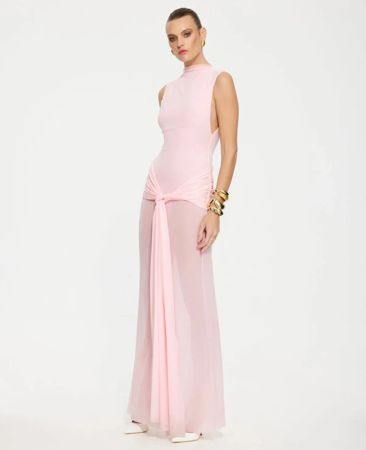Effie Kats Roza Maxi Dress Petal Pink Size 6 - Image 1