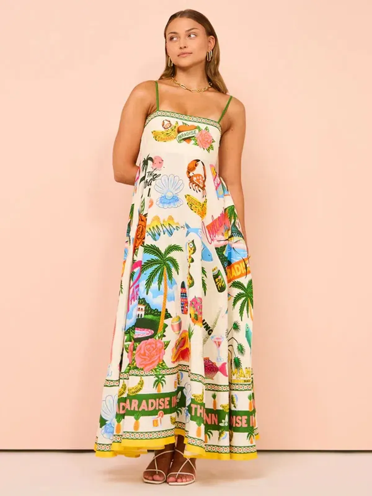 Alemais Paradiso Midi Sundress Multi Size 8  - Image 6