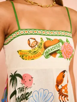 Alemais Paradiso Midi Sundress Multi Size 8  for rent on The Volte - image 4