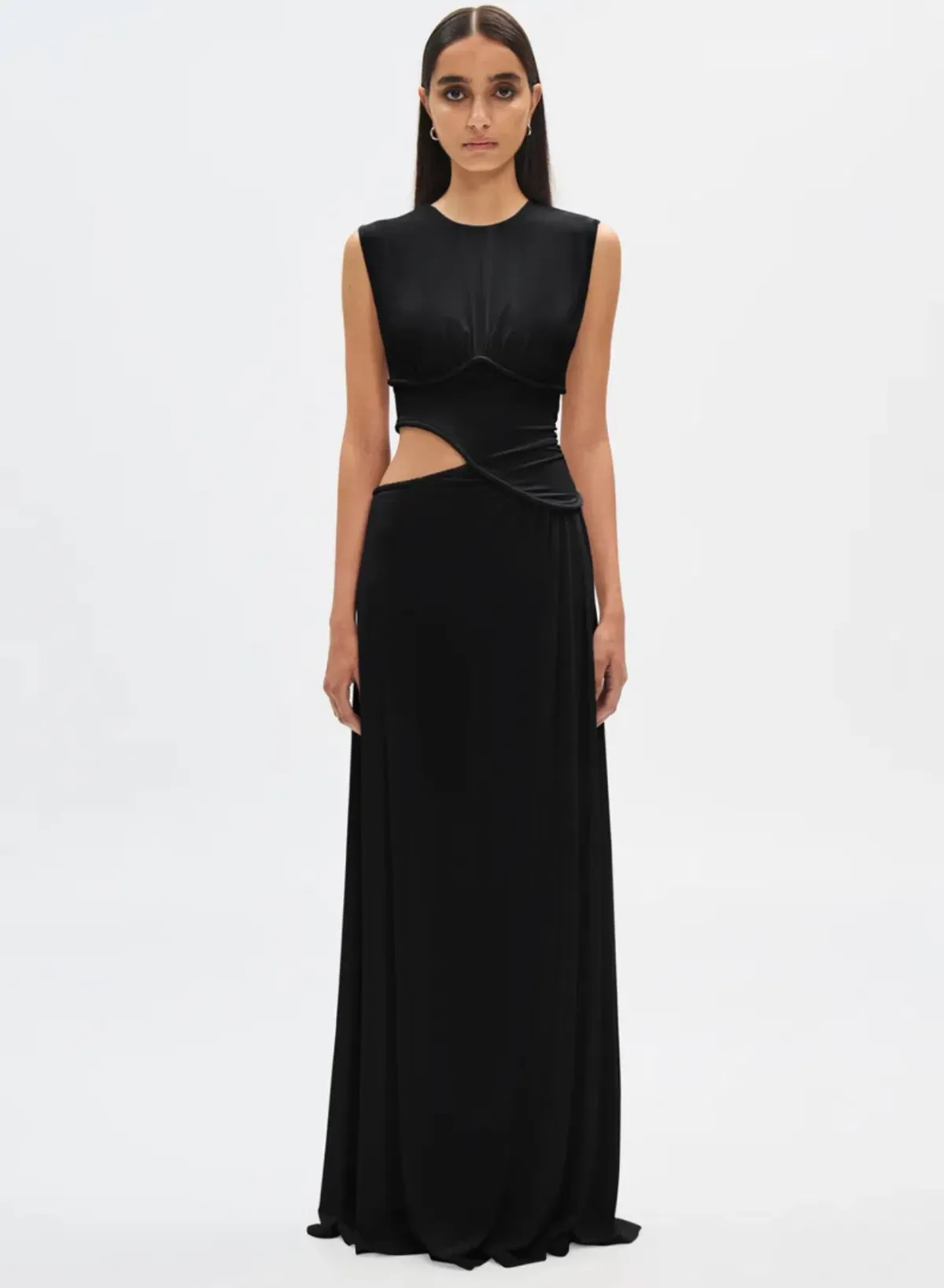 MISHA The Sierra Cupro Dress Black Size 6 - Image 1