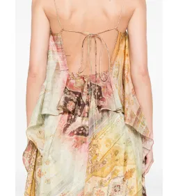 Zimmerman Tallow Ruffle Maxi Dress Multi Size 14 for rent on The Volte - image 4