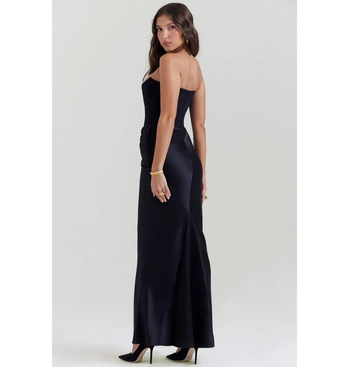 House of CB Persephone Strapless Corset Dress Black Size S / AU 8 - Image 3