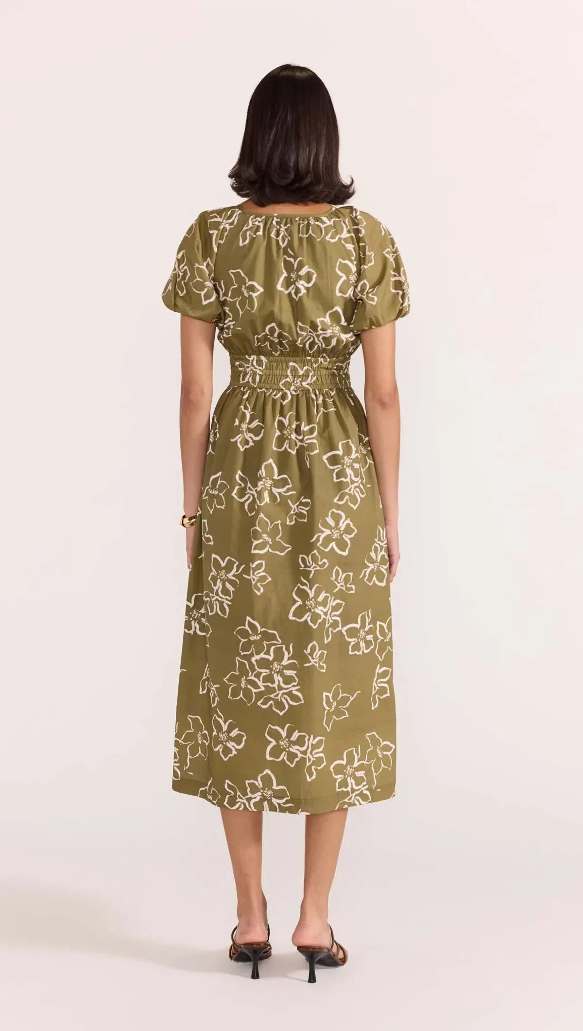 Staple The Label Ines Midi Dress Floral Size 8 - Image 3