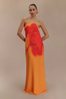 Meshki Amaya Strapless Dress Koi Orchid Print Size 10 for rent on The Volte - image 1