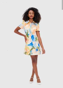Leo Lin Brooke Mini Dress Print Size 12 for rent on The Volte - image 1