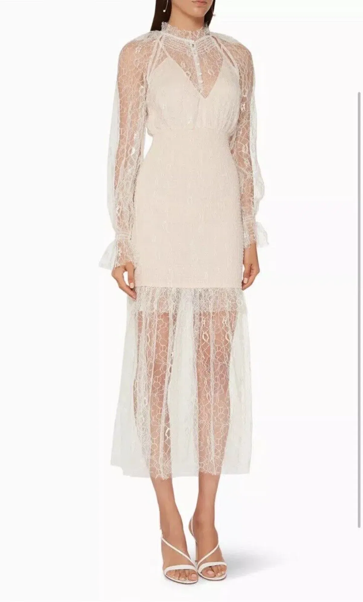 Alice McCall After Dark Midi Dress Soft Shell Pink Size 8 - Image 4
