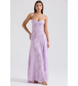 House of CB Seren Lace Back Maxi Dress Orchid Floral Size 8 for rent on The Volte - image 1