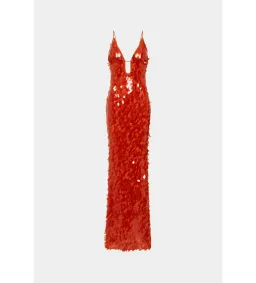 MISHA SAPPHIRE SEQUIN MAXI DRESS IN RED SIZE 8 for rent on The Volte - image 4