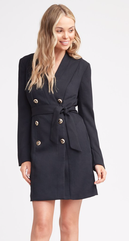Kookai Edwina Blazer Dress Black Size 12 for rent on The Volte - image 1