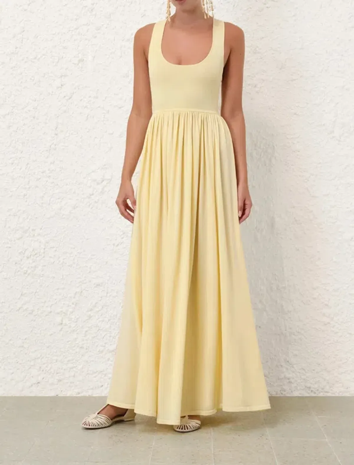 Zimmerman Harmony Metallic Yellow Tank Dress Size AU 8 - Image 1
