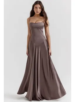 House of CB Anabella Lace Up Maxi Dress Smoke Size S / AU 8 for rent on The Volte - image 1