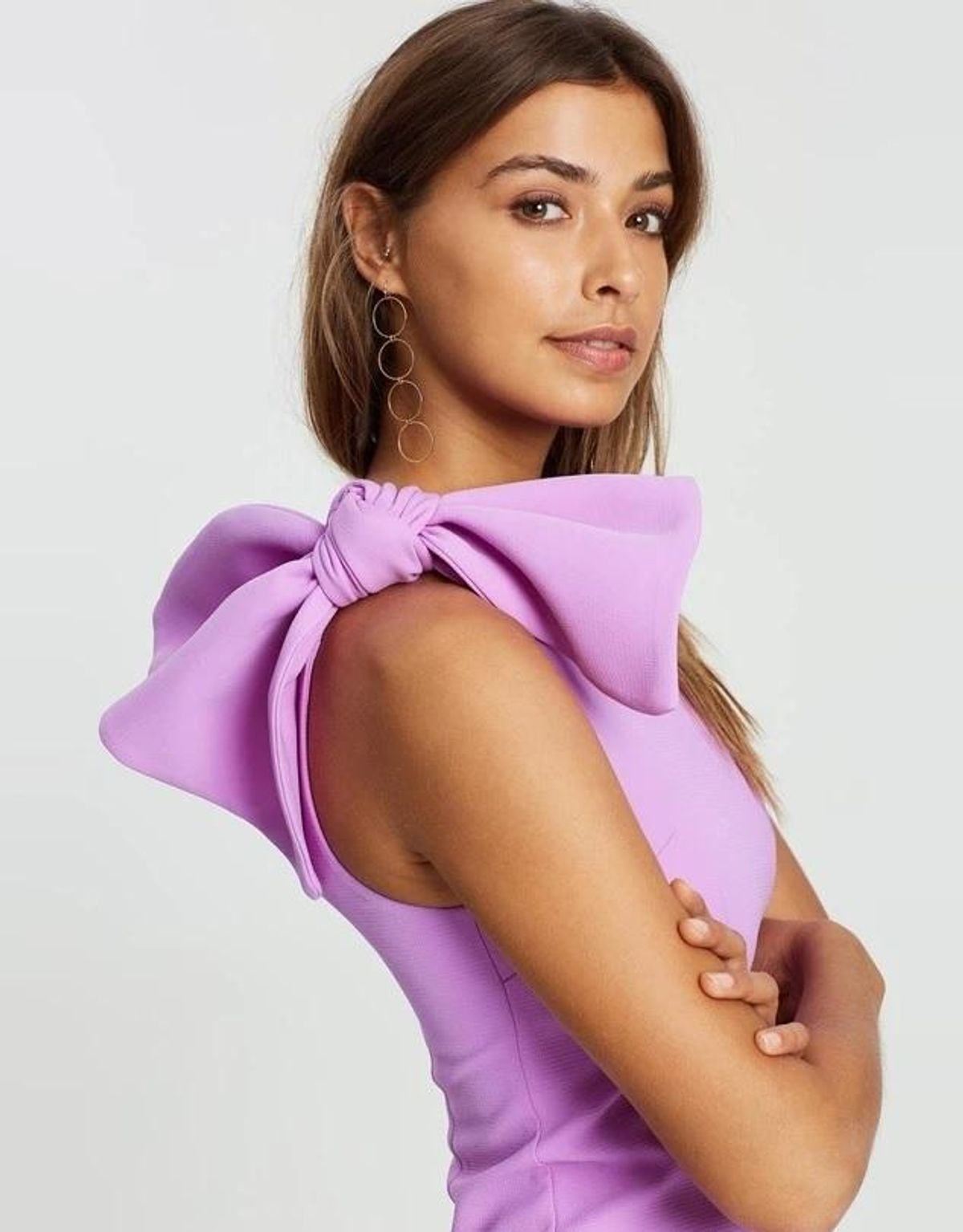 By Johnny One Shoulder Bow Mini Dress Size 6 - Image 3