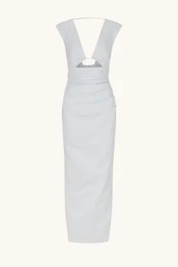 Shona Joy Lani Plunge Cut Out Maxi Dress in Sky Blue Size 12 for rent on The Volte - image 5
