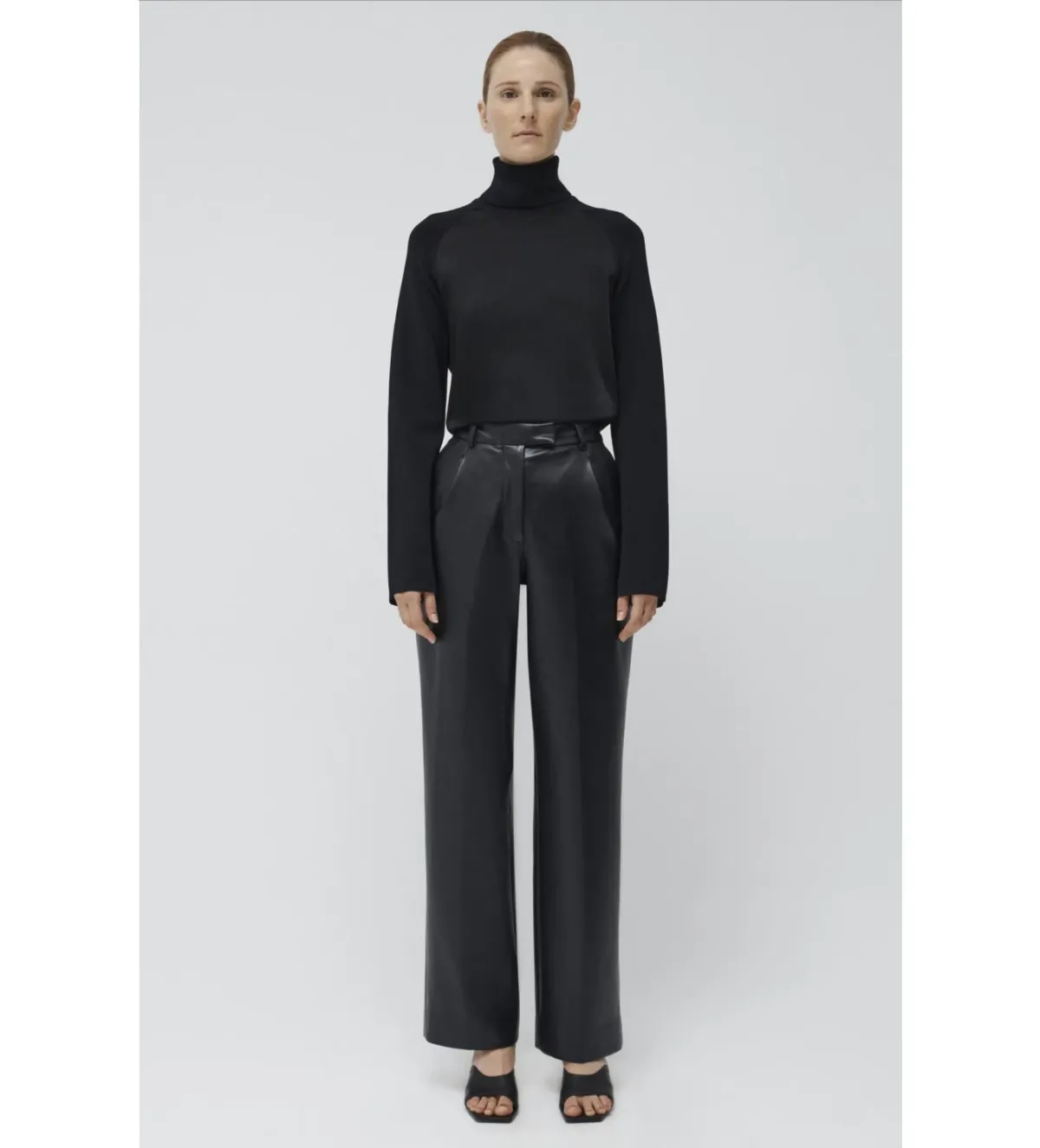 Simkhai Mateo Long Sleeve Turtleneck Top Black Size M/AU 12 - Image 1