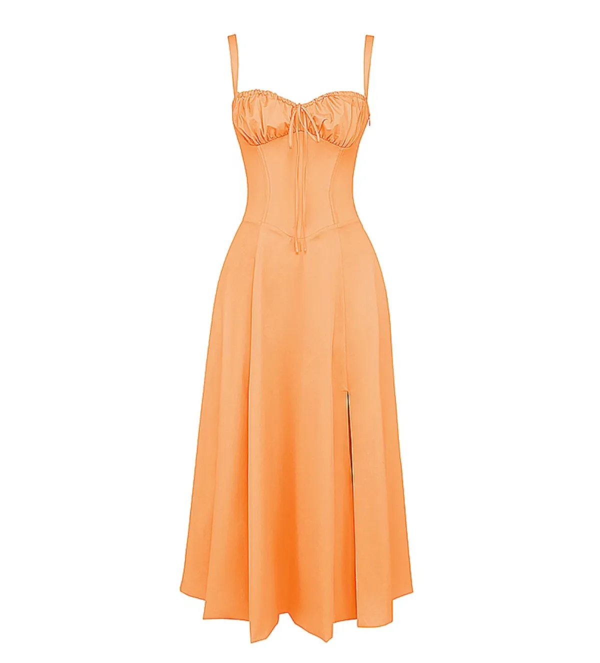 HOUSE OF CB Carmen Tangerine Bustier Sundress Size L+/ AU 14 - Image 2