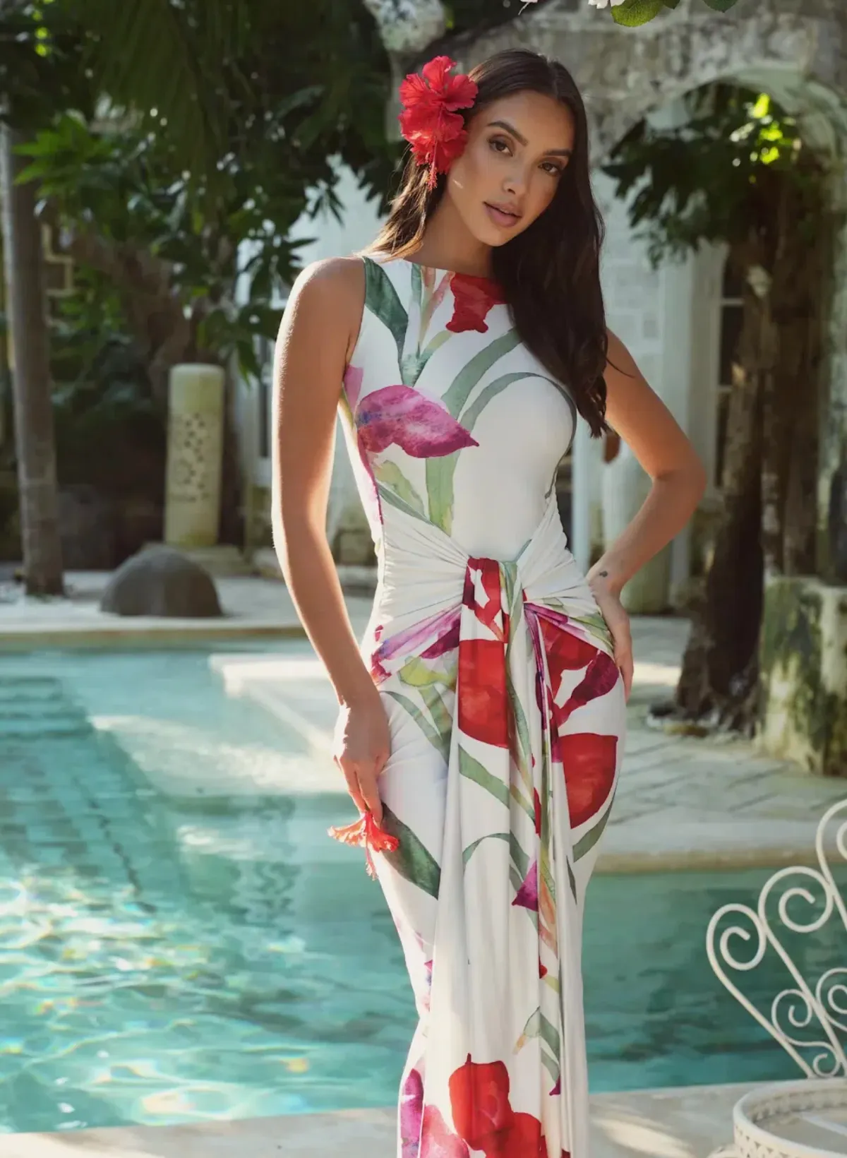 Sydney Lane Skye Wrap Maxi Dress Print Size S / AU 8 - Image 5