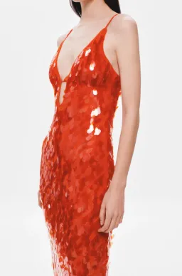 Misha Sapphire Sequin Maxi Dress Red Size AU 6 for rent on The Volte - image 3