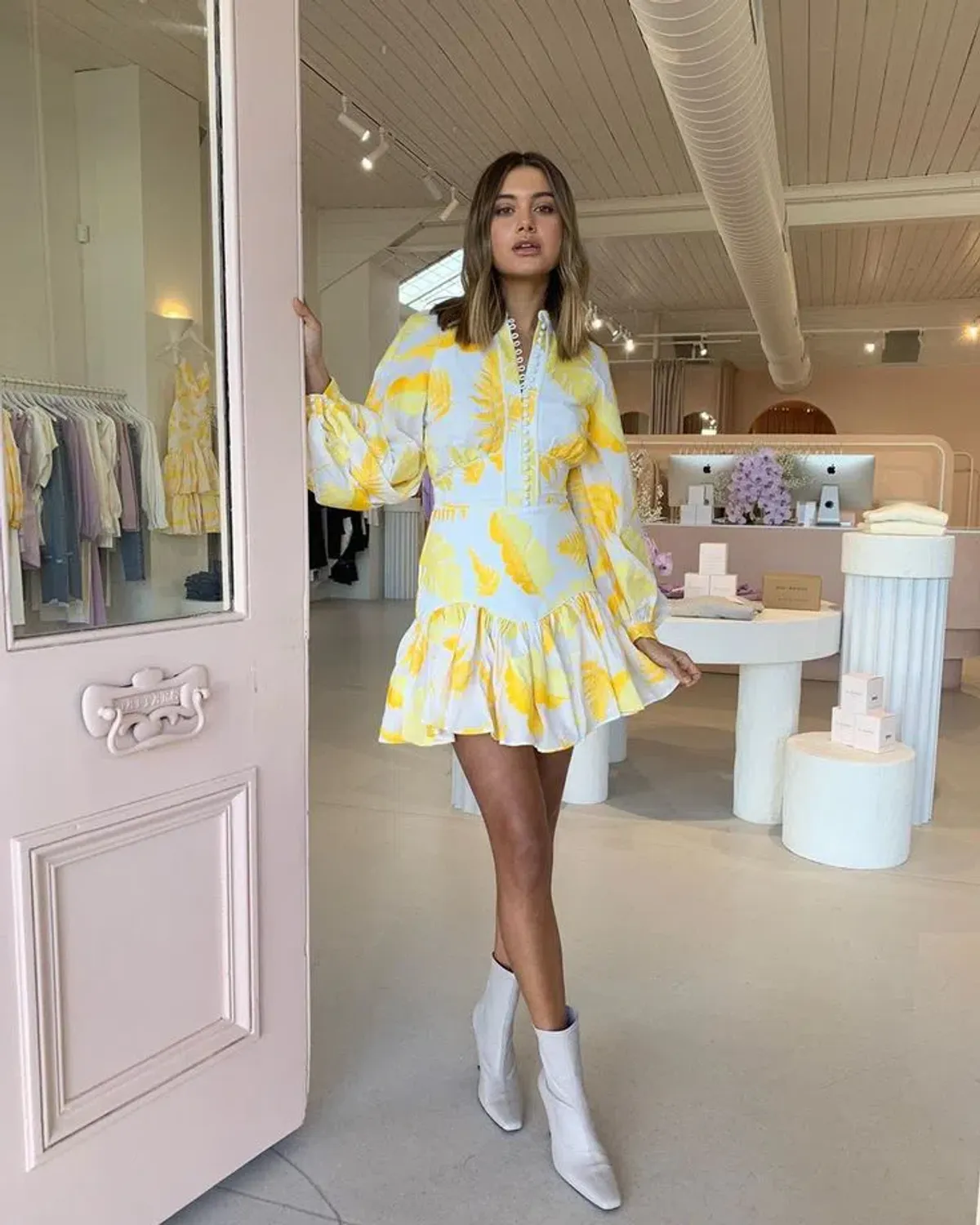 Acler Bastia Mini Yellow Floral Print 10 - Image 1