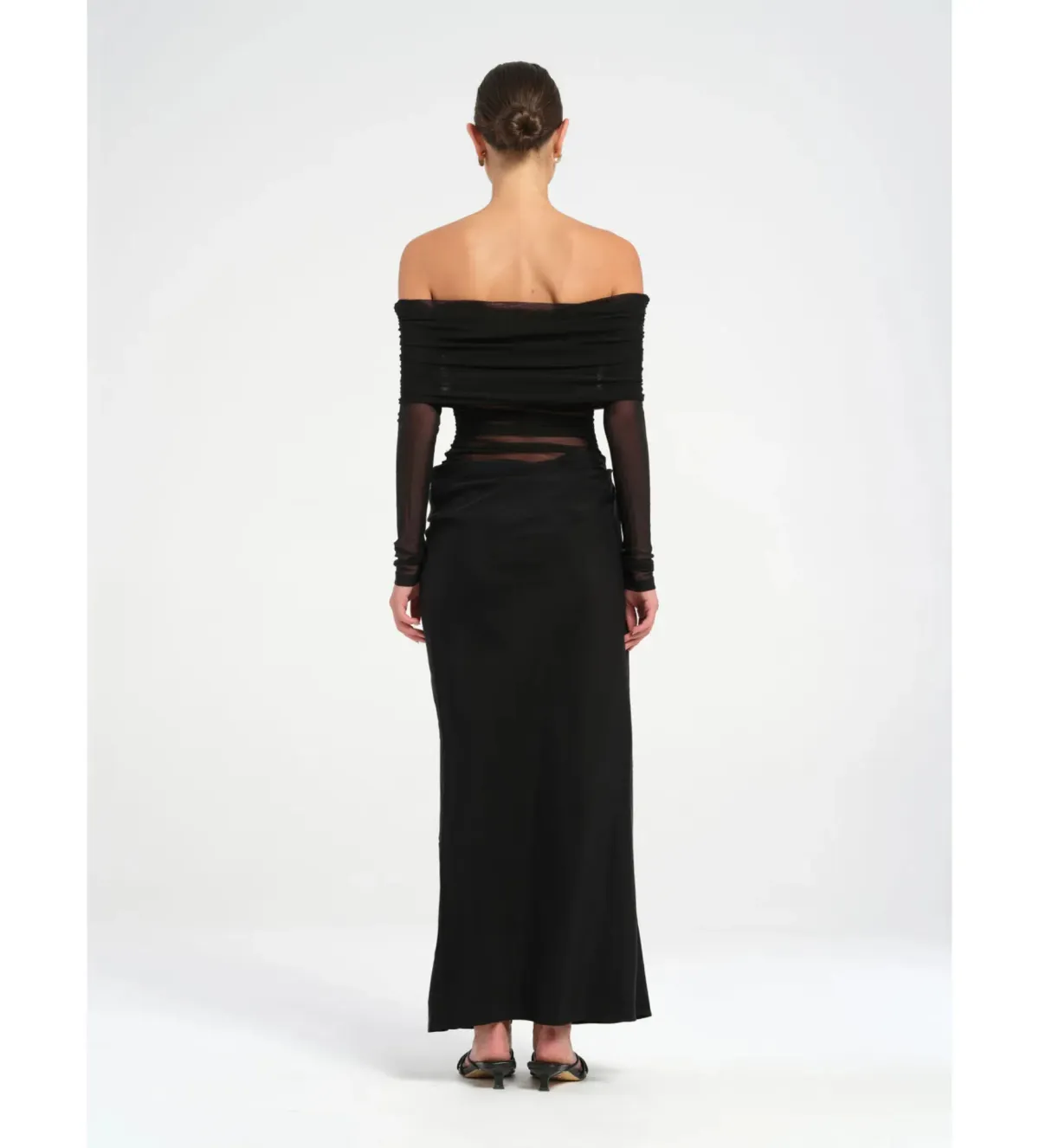 Benni Yasmin Off-Shoulder Maxi Dress Maxi Dress Black Size 10 - Image 3