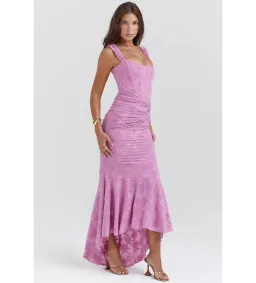 House of CB Cesca Floral Maxi Dress in Rose Pink Size 8/S for rent on The Volte - image 2