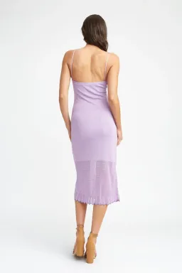Kookai Marrakesh Knit Midi Dress Lilac Size 8 for rent on The Volte - image 2