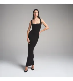 SKIMS Soft Lounge Lace Long Dress With Bralette Black Size S/AU 8 for rent on The Volte - image 1