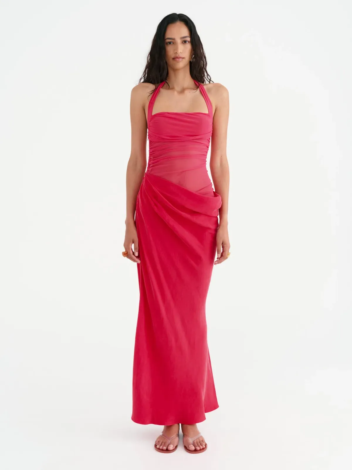 Benni Gina Halter Maxi Dress Watermelon Size 6 - Image 1