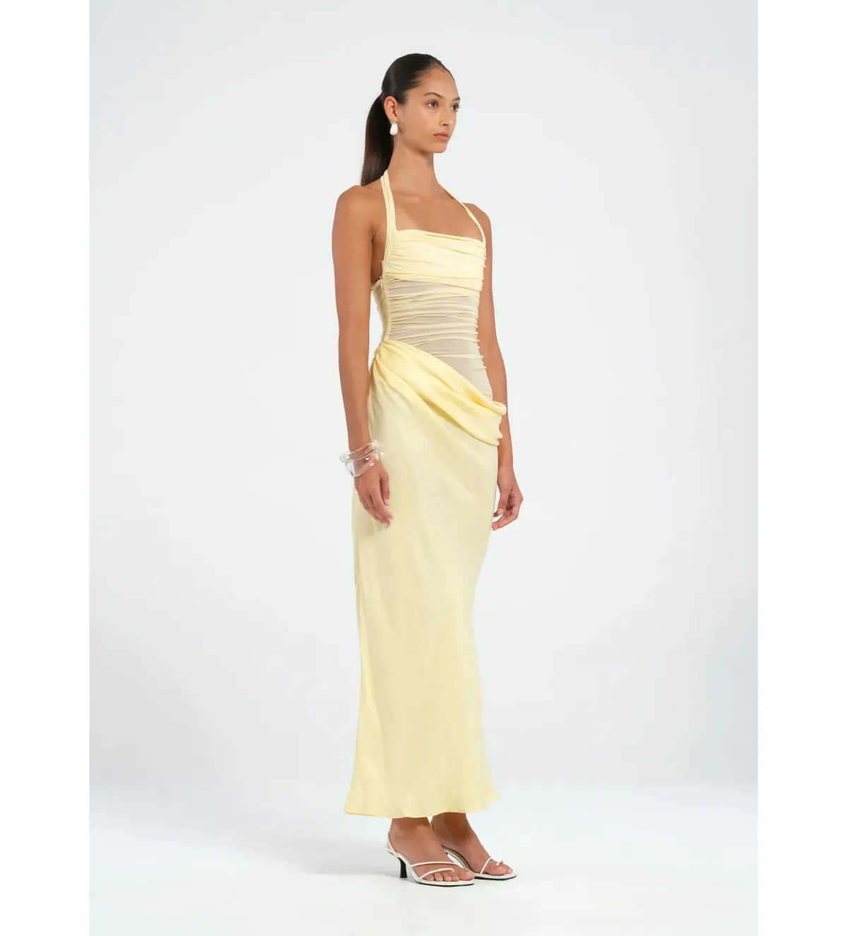 Benni Gina Halter Maxi Dress Butter Size 10 - Image 2