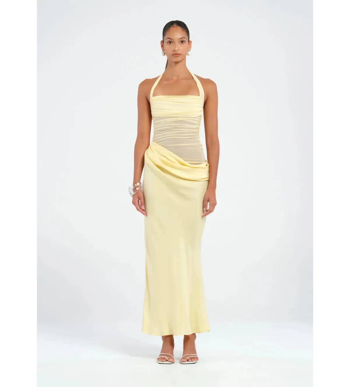 Benni Gina Halter Maxi Dress Butter Size 10 - Image 1