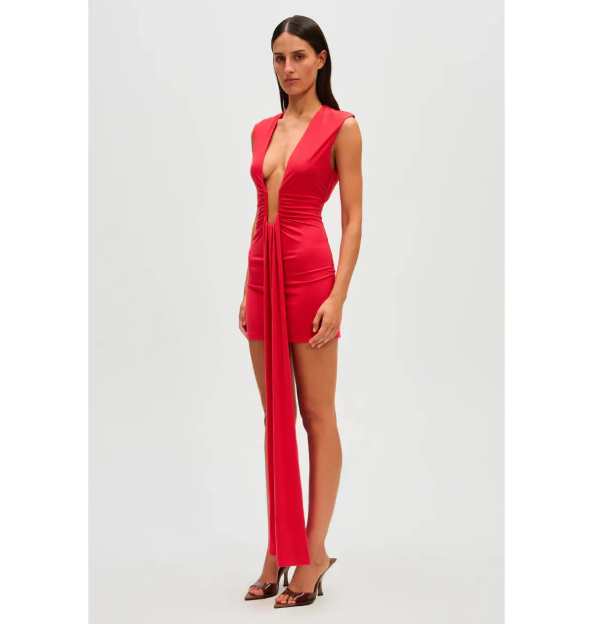 Misha Jennifer Cupro Mini Dress Red Size 8/S - Image 2