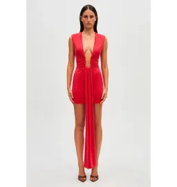 Misha Jennifer Cupro Mini Dress Red Size 8/S for rent on The Volte - image 1