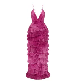 Alice McCall Making Me Blush Tiered Ruffle Gown Pink Size AU 8 for rent on The Volte - image 6