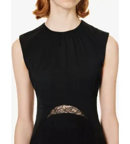 Camilla and Marc Angelo Lace-Skirt Woven Maxi Dress Black Size AU 8 for rent on The Volte - image 4
