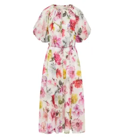 Aje Fleur Midi Dress Collage Floral Size AU 12 for rent on The Volte - image 5