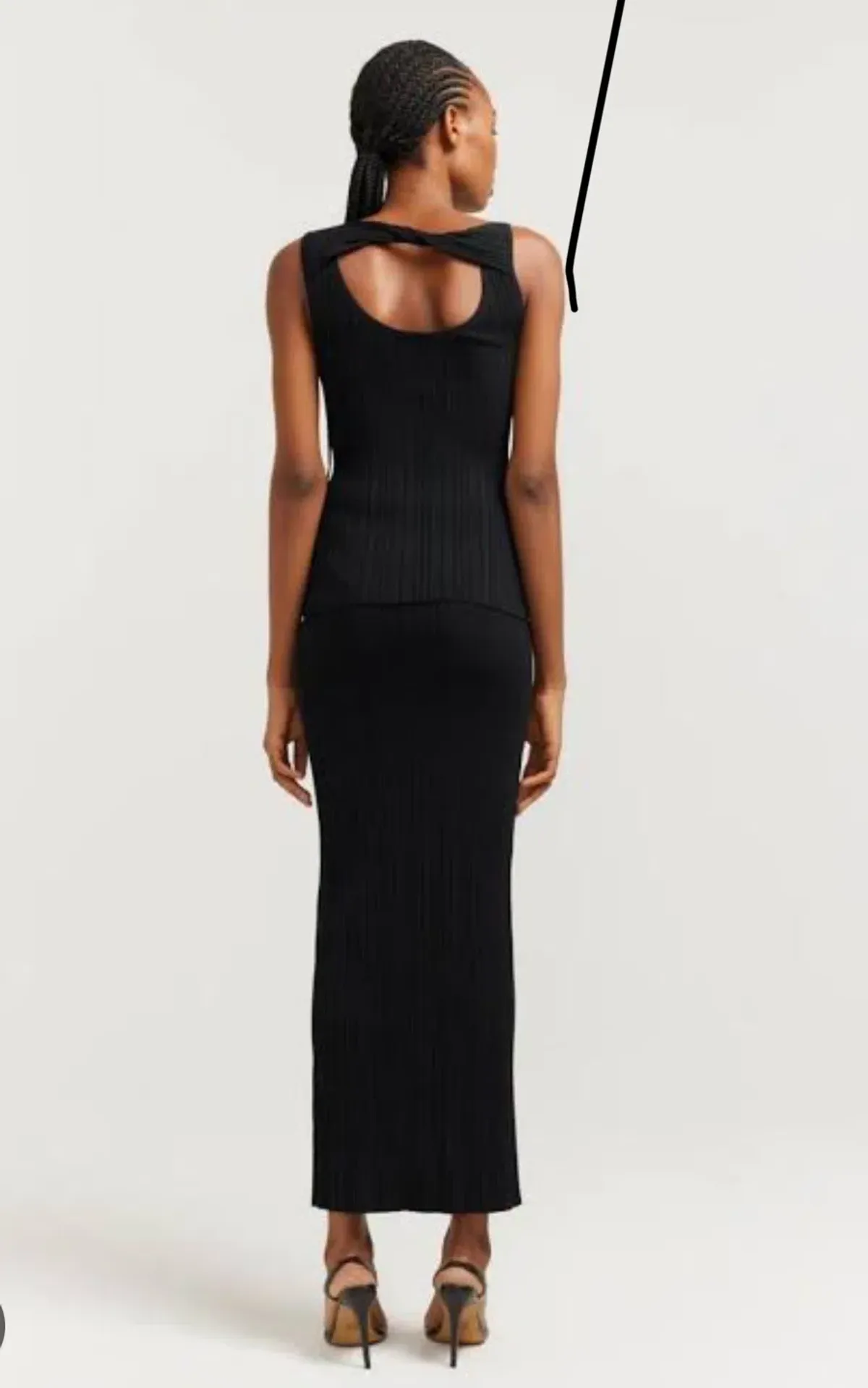 Henne Romee Knit Skirt and Top Set in Black Size AU 12 - Image 2