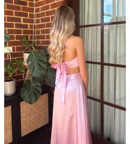 Lane + Sass Lucy Gown Baby Pink Size S/AU 8 for rent on The Volte - image 5