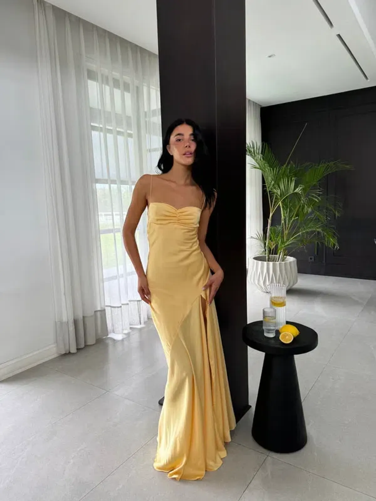 HNTR the Label Gaia Gown in Gold Sun Size XS/AU 6 - Image 1
