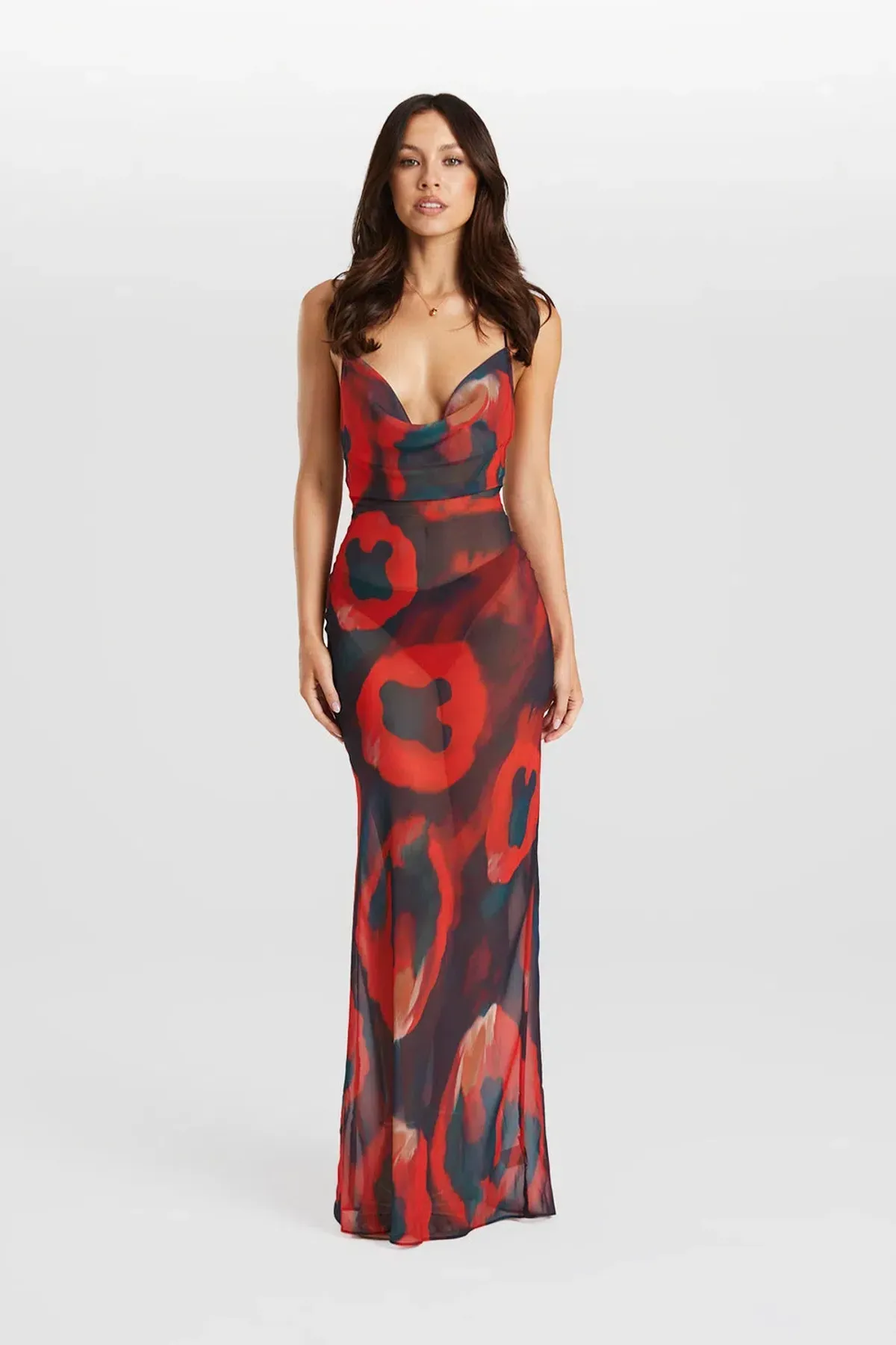 Sasha Therese Serene Dress Maxi Red Size AU 6 - Image 1