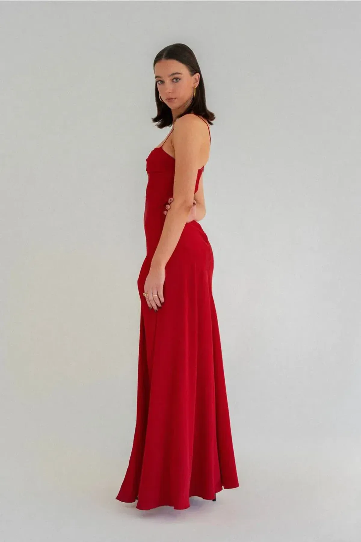 HNTR the Label Gaia Gown Maxi Wine Size AU 10 - Image 2