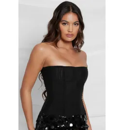 Leau Muse Mesh Corset Top in Black Size XS/AU6 for rent on The Volte - image 3